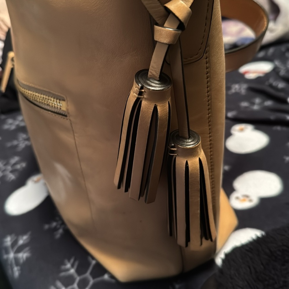 Coach Tan Leather Hobo Bag with Gold Hardware - Picture 11 of 13